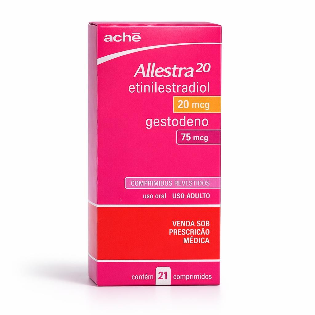 Allestra 20 - etinilestradiol 20mg+gestodeno 75mg